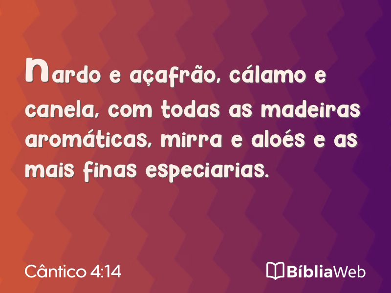 Cântico 4:14 em imagem para compartilhar