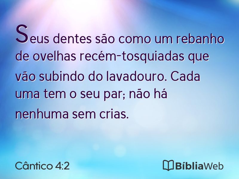 Cântico 4:2 em imagem para compartilhar