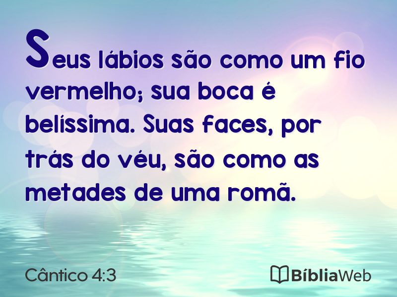 Cântico 4:3 em imagem para compartilhar
