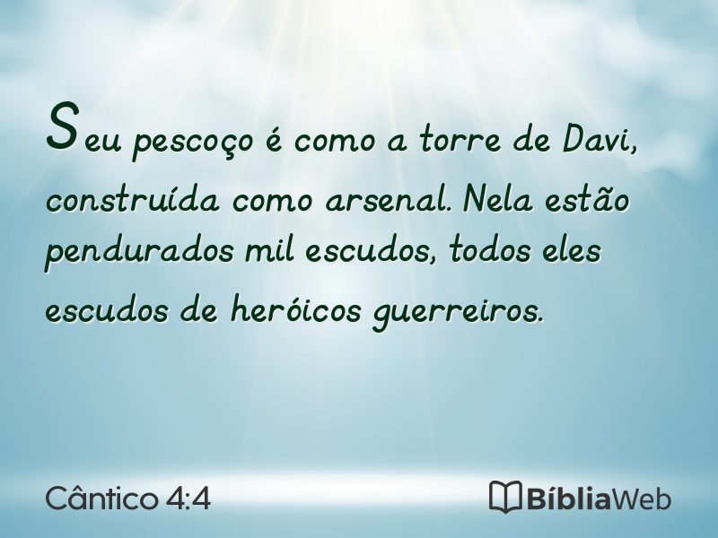 Cântico 4:4 em imagem para compartilhar