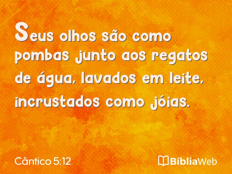 Cântico 5:12 em imagem para compartilhar