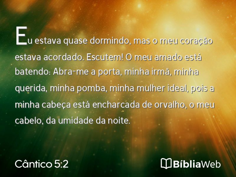 Cântico 5:2 em imagem para compartilhar