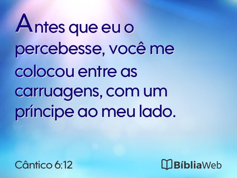 Cântico 6:12 em imagem para compartilhar