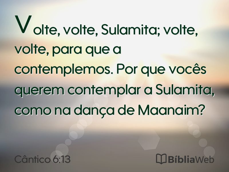 Cântico 6:13 em imagem para compartilhar