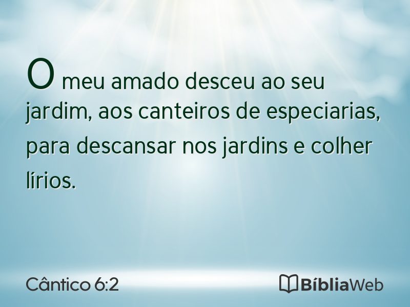 Cântico 6:2 em imagem para compartilhar