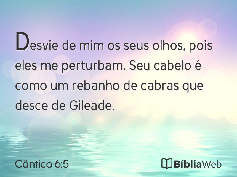 Cântico 6:5 em imagem para compartilhar
