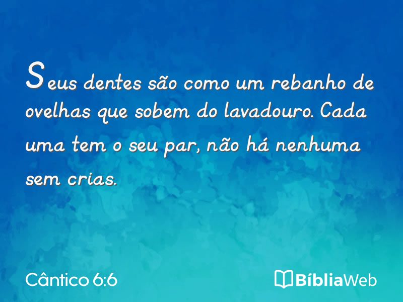 Cântico 6:6 em imagem para compartilhar