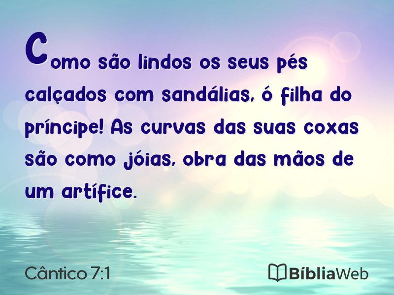 Cântico 7:1 em imagem para compartilhar