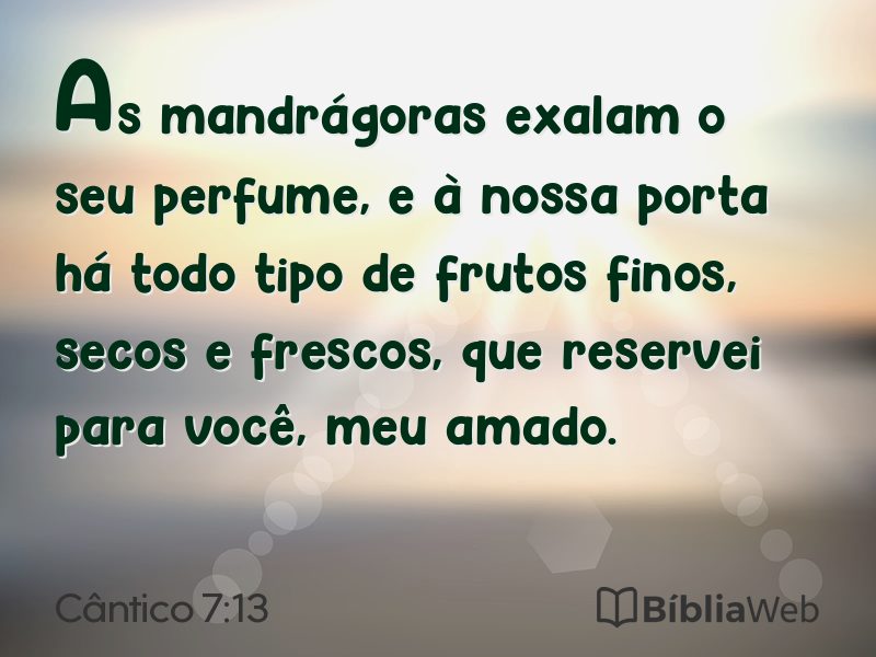 Cântico 7:13 em imagem para compartilhar