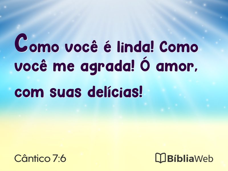 Cântico 7:6 em imagem para compartilhar