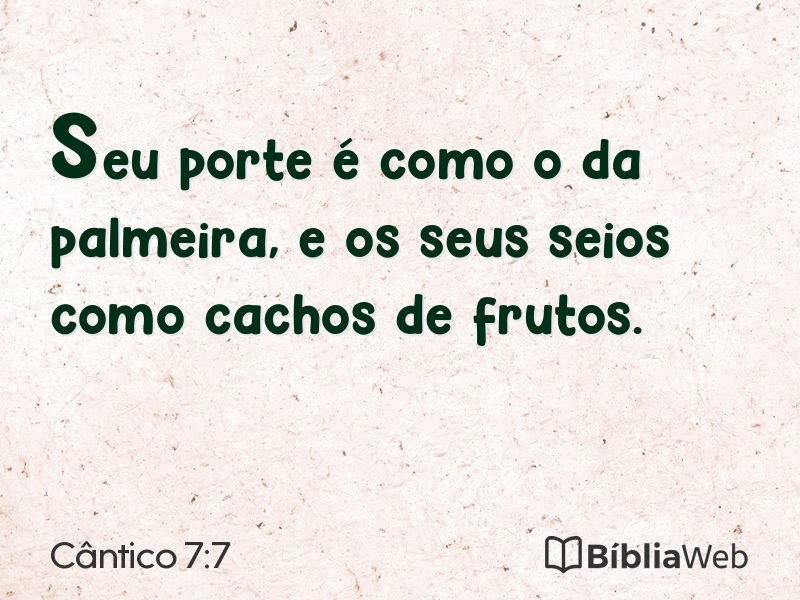 Cântico 7:7 em imagem para compartilhar
