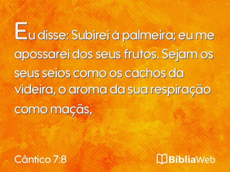Cântico 7:8 em imagem para compartilhar