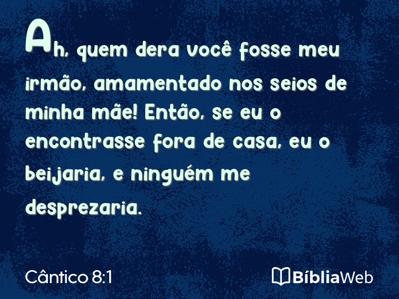 Cântico 8:1 em imagem para compartilhar