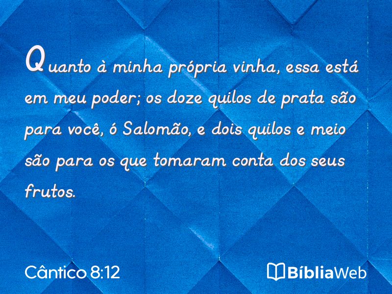 Cântico 8:12 em imagem para compartilhar