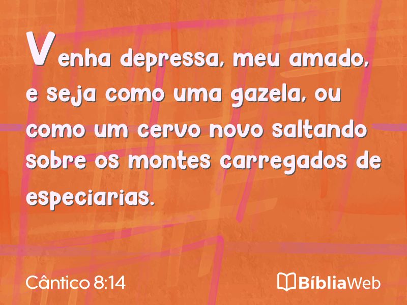 Cântico 8:14 em imagem para compartilhar