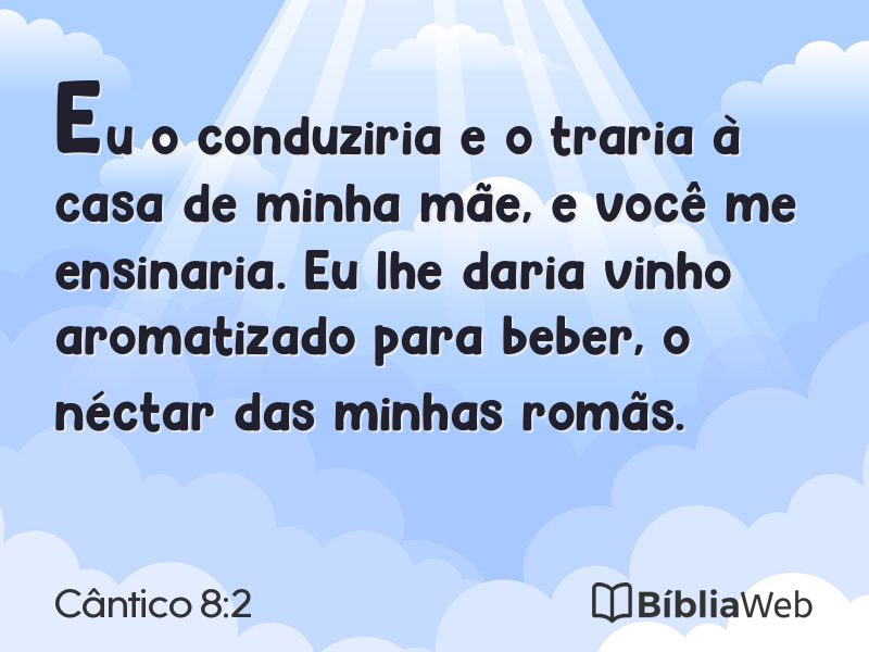Cântico 8:2 em imagem para compartilhar