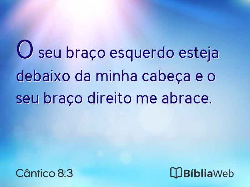 Cântico 8:3 em imagem para compartilhar
