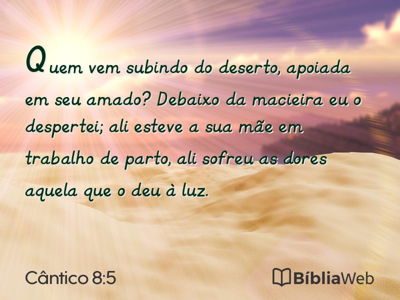 Cântico 8:5 em imagem para compartilhar