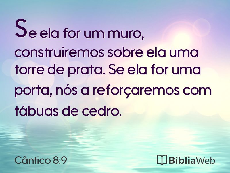 Cântico 8:9 em imagem para compartilhar
