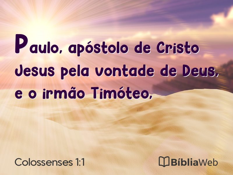 Colossenses 1:1 em imagem para compartilhar