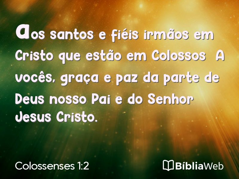 Colossenses 1:2 em imagem para compartilhar