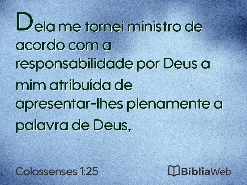 Colossenses 1:25 em imagem para compartilhar