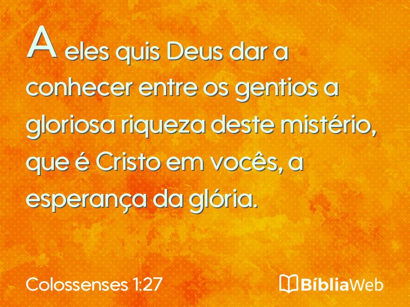Colossenses 1:27 em imagem para compartilhar
