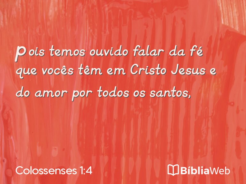 Colossenses 1:4 em imagem para compartilhar