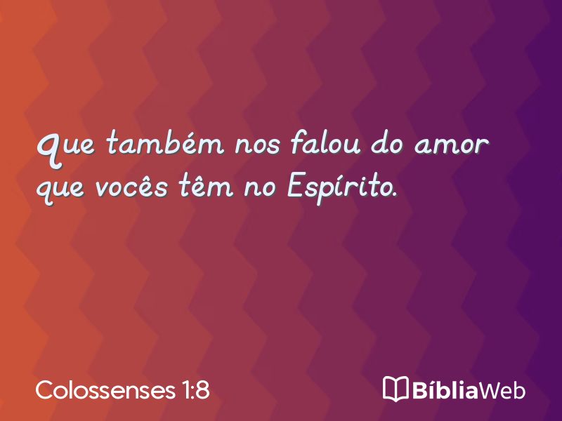 Colossenses 1:8 em imagem para compartilhar