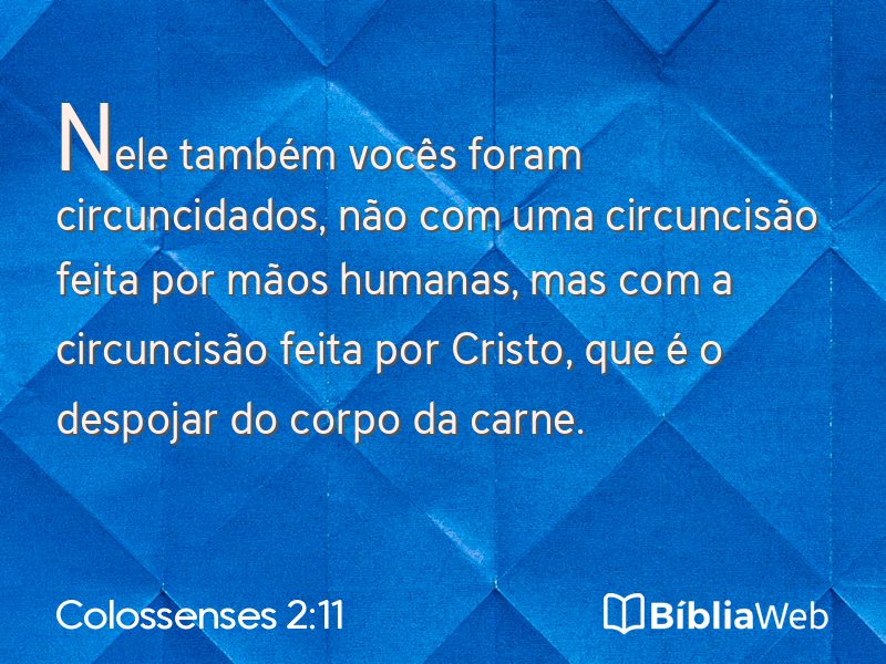 Colossenses 2:11 em imagem para compartilhar