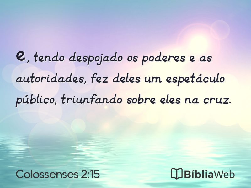 Colossenses 2:15 em imagem para compartilhar