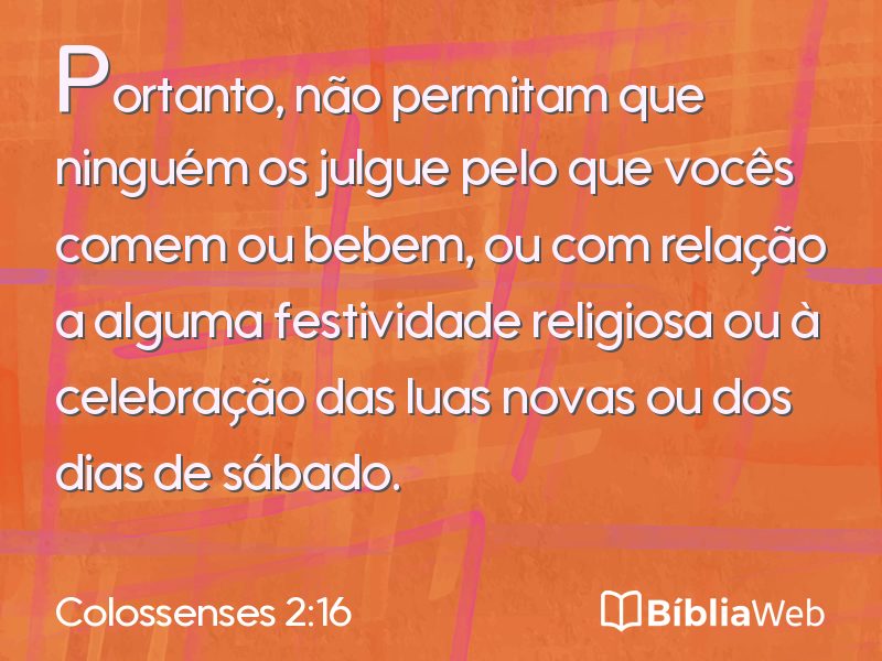 Colossenses 2:16 em imagem para compartilhar