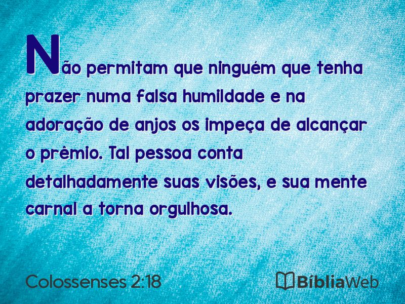 Colossenses 2:18 em imagem para compartilhar