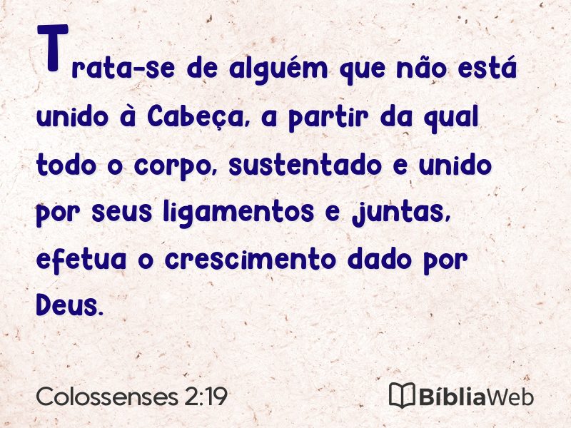 Colossenses 2:19 em imagem para compartilhar