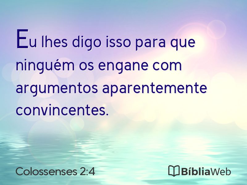 Colossenses 2:4 em imagem para compartilhar