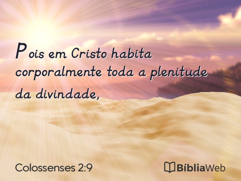 Colossenses 2:9 em imagem para compartilhar