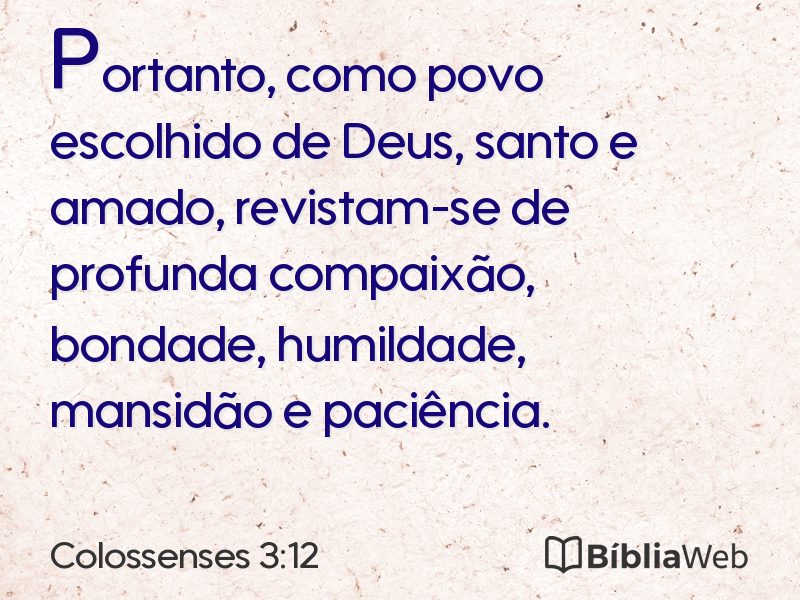 Colossenses 3:12 em imagem para compartilhar