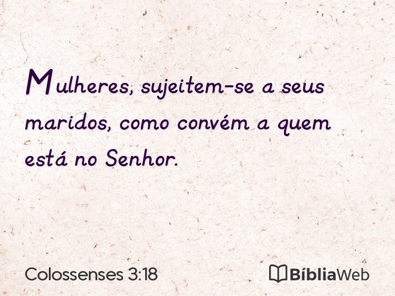 Colossenses 3:18 em imagem para compartilhar