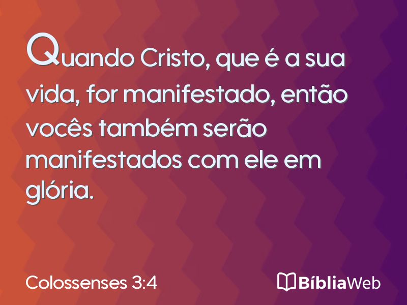 Colossenses 3:4 em imagem para compartilhar