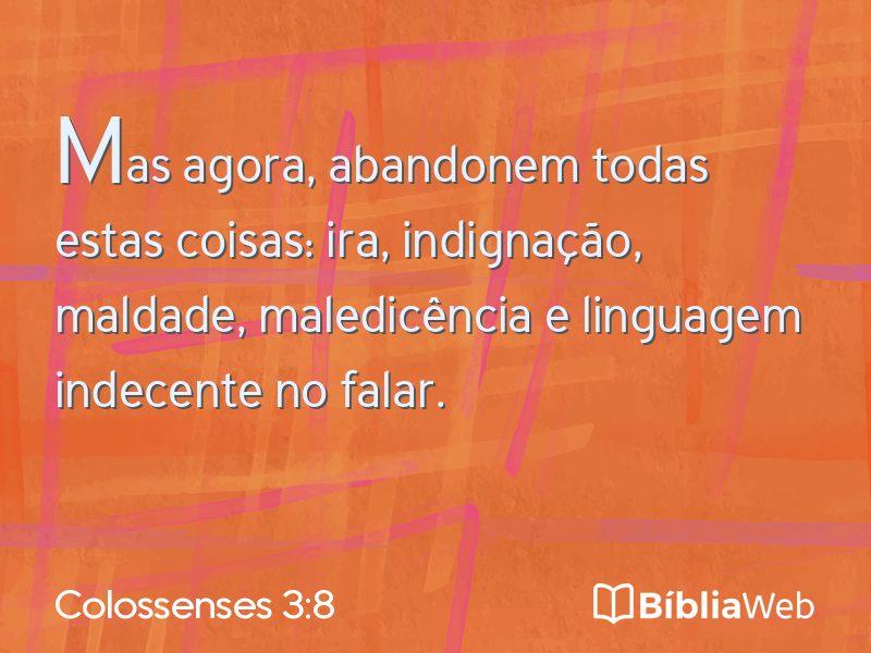 Colossenses 3:8 em imagem para compartilhar