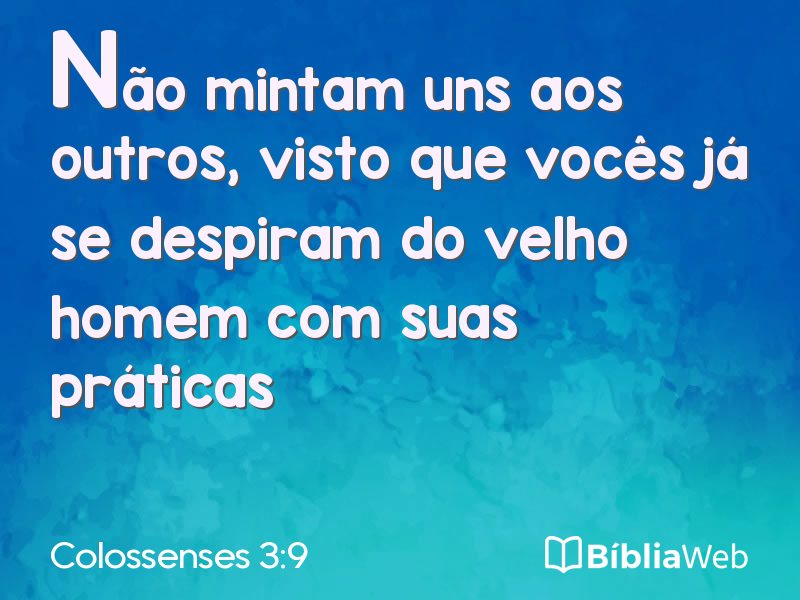 Colossenses 3:9 em imagem para compartilhar