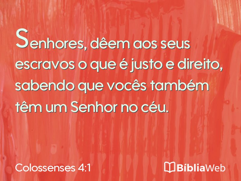 Colossenses 4:1 em imagem para compartilhar