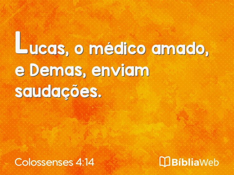 Colossenses 4:14 em imagem para compartilhar