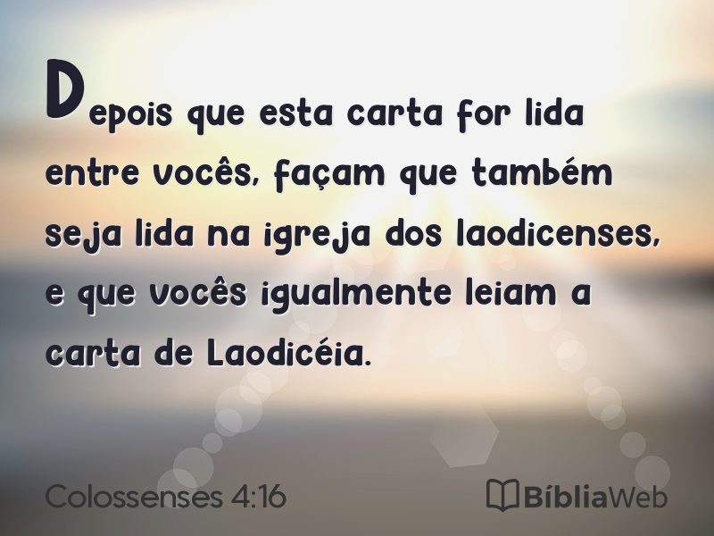 Colossenses 4:16 em imagem para compartilhar