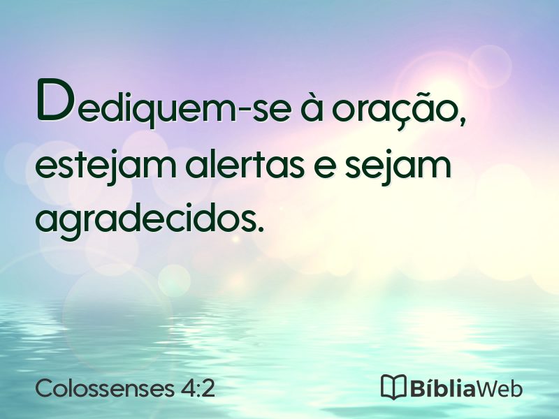 Colossenses 4:2 em imagem para compartilhar