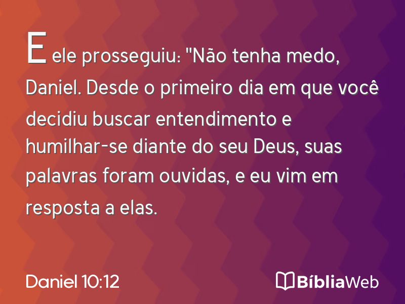 Daniel 10:12 em imagem para compartilhar