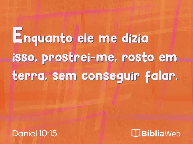 Daniel 10:15 em imagem para compartilhar