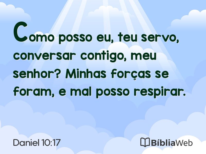 Daniel 10:17 em imagem para compartilhar