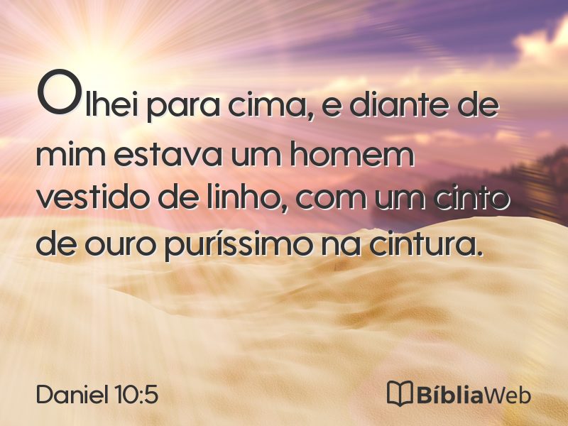 Daniel 10:5 em imagem para compartilhar
