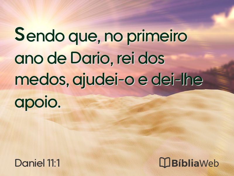 Daniel 11:1 em imagem para compartilhar